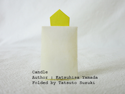 origami Candle, Author : Katsuhisa Yamada, Folded by Tatsuto Suzuki
